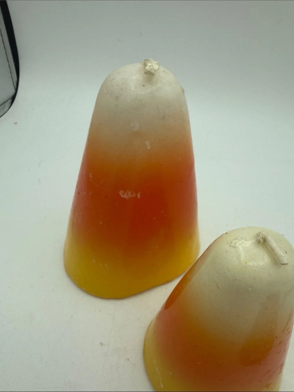 Set of 3 gradient Candy Corn wax Candles unlit